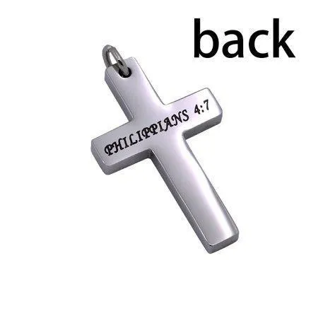 Women's Guarded In Christ Simplicity Cross Necklace - Phil 4:7