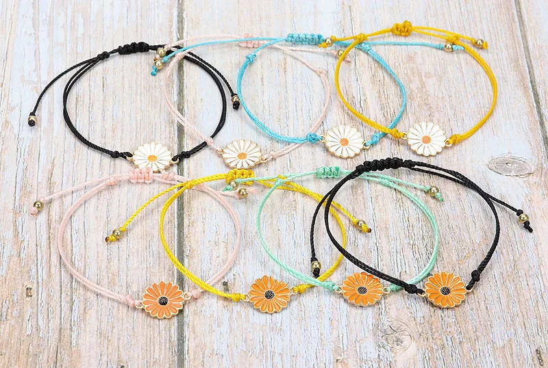 Woven Sunflower Bracelet