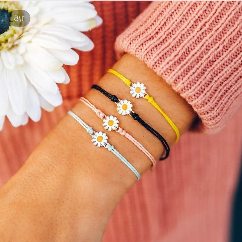 Woven Sunflower Bracelet